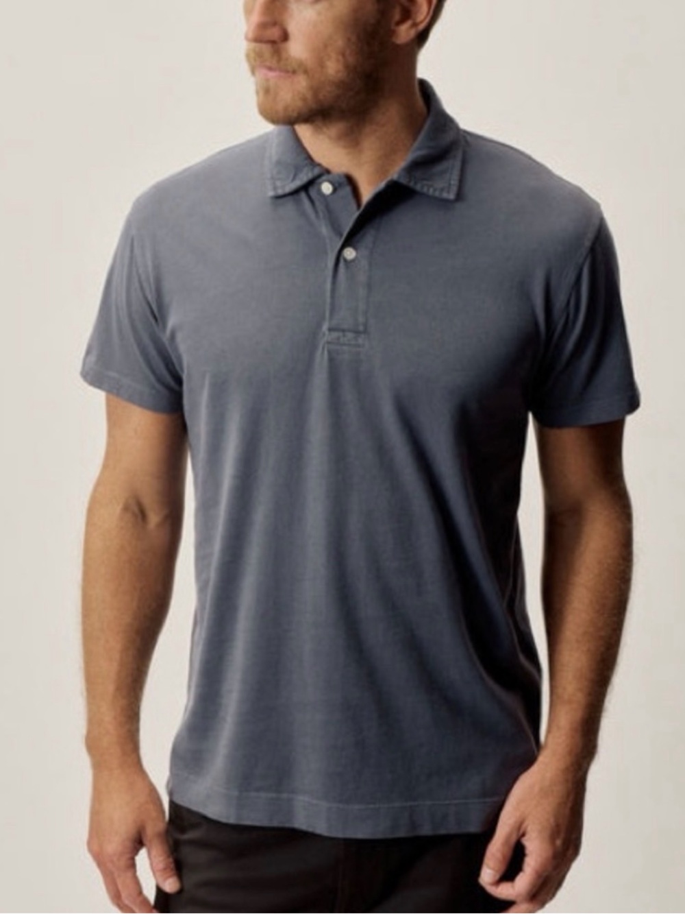 Buck Mason Venice Wash Cotton Polo in Slate Gray NWT
